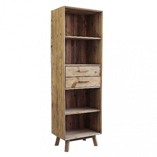 MILANI HOME PINUS - libreria con 2 cassetti e 4 ripiani