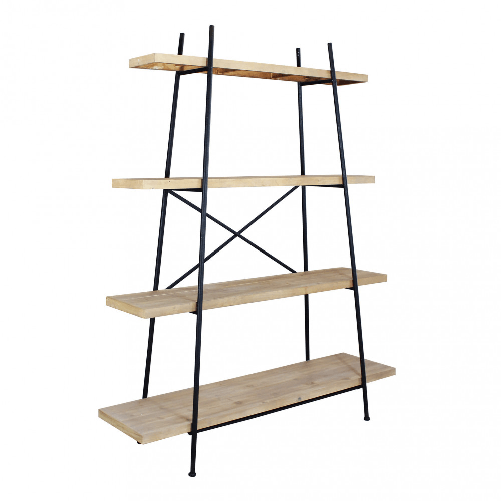 MILANI HOME SHELFY - libreria industrial in legno e acciaio
