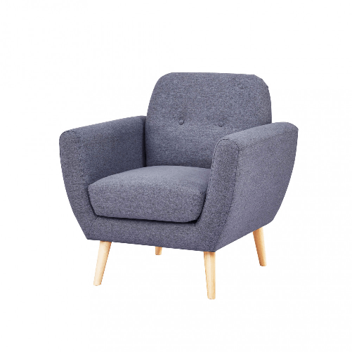 MILANI HOME HANSEL - poltrona stile scandinavo in tessuto