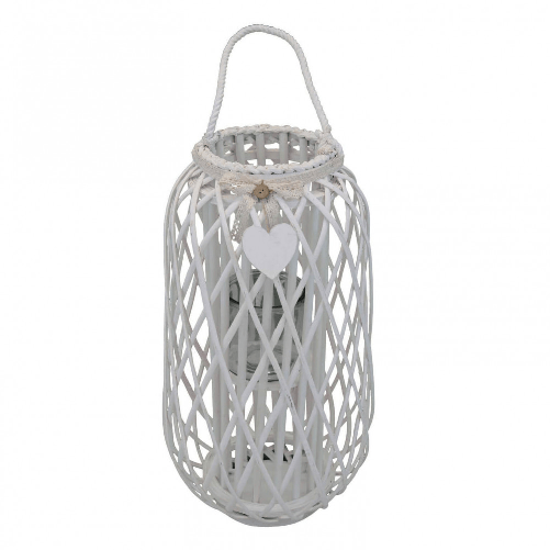 MILANI HOME GENEVIEVE - lanterna in vimini tondo 18 x 76 cm