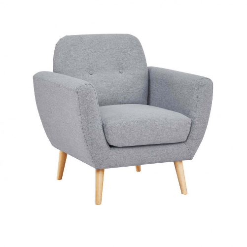 MILANI HOME HANSEL - poltrona stile scandinavo in tessuto