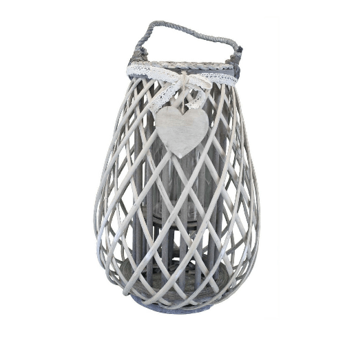 MILANI HOME GEORGIE - lanterna in vimini tondo 15 x 25 cm