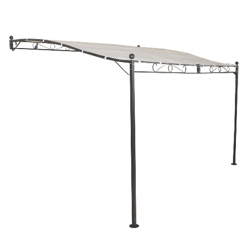 MILANI HOME PEGASUS - pergola onda da giardino addossata in acciaio 3,5 x 2,5 m