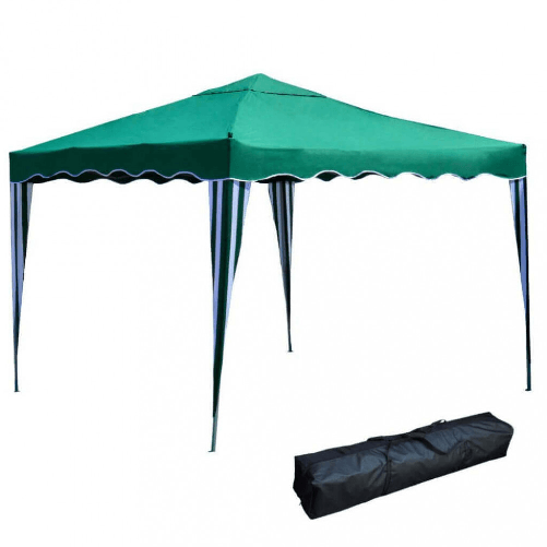 MILANI HOME HEBES - gazebo pieghevole e richiudibile completo di sacca protettiva in acciaio 3 x 3 m