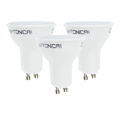 OPTONICA Lampadina dicroica led gu10 6.5 w resa 40watt risparmio energetico 6000k pezzi 3