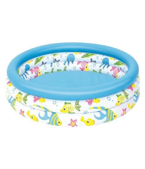 Piscina Coral Kids A 3 Anelli Gonfiabile Rotonda 102x25cm Bambini Giardino 51008 -