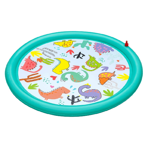 TrAdE Shop Traesio Tappetino Gonfiabile Dinosauri Spruzzi Desert Dino Da 48"/122cm +2 Anni Giardino 52698 -