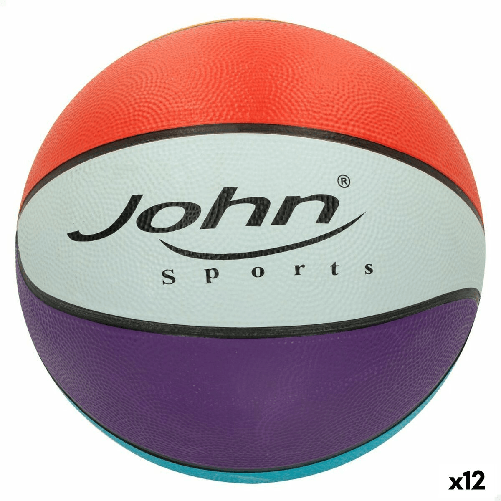 John Sports Pallone da Basket John Sports Rainbow 7 Ø 24 cm 12 Unità