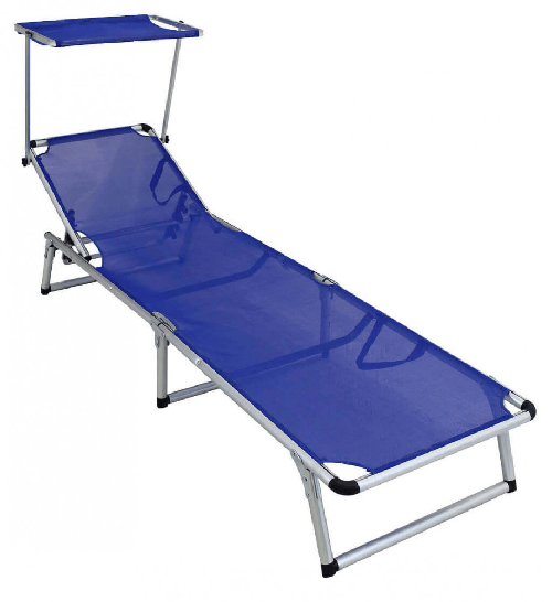 brandina pieghevole prendisole da mare e campeggio in alluminio con tettuccio super cm 187 x 60 x 30 h