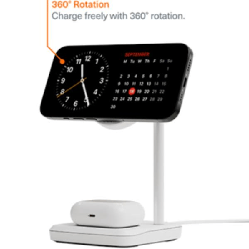 CYGNETT Qi2 2in1 chargebase - white - CY5099BUNCP