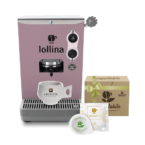 Lollo caffe` nuova lollina+ (lillador) - macchina caffe` espresso a cialde + 40 cialde miscela oro