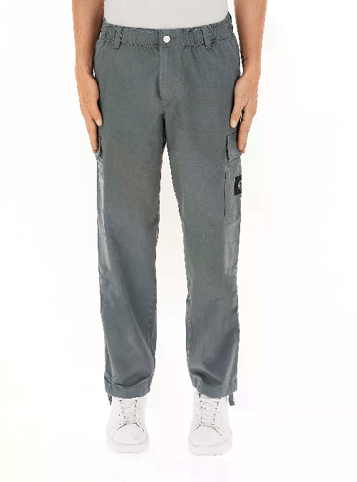 CALVIN KLEIN JEANS PANTALONE CARGO UOMO CALVIN KLEIN JEANS J30J326829 COTONE GRIGIO ORIGINALPE 2025 Colore Grigio,Taglia US 31 / 30