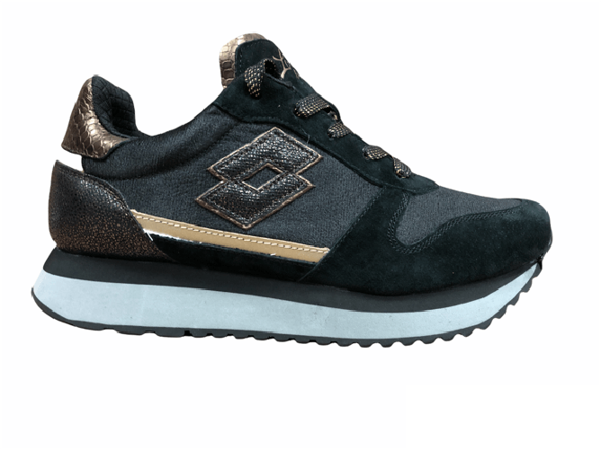 LOTTO SCARPE SNEAKERS DONNA LOTTO LEGGENDA WEDGE 217129 PELLE 8NC NERO ORIGINALE AI Taglia 38,Colore Nero