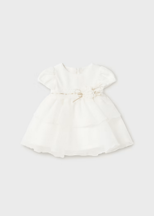MAYORAL ABITO VESTITO ABITI CERIMONIA NEONATA MAYORAL 2857 15 BIANCO ORIGINALE AI 2024 Colore Bianco,Taglia 12 mesi