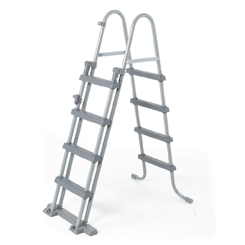 TrAdE Shop Traesio Scaletta Di Sicurezza Per Piscine 122cm Con Gradini In Plastica Telaio In Metallo 58331 -