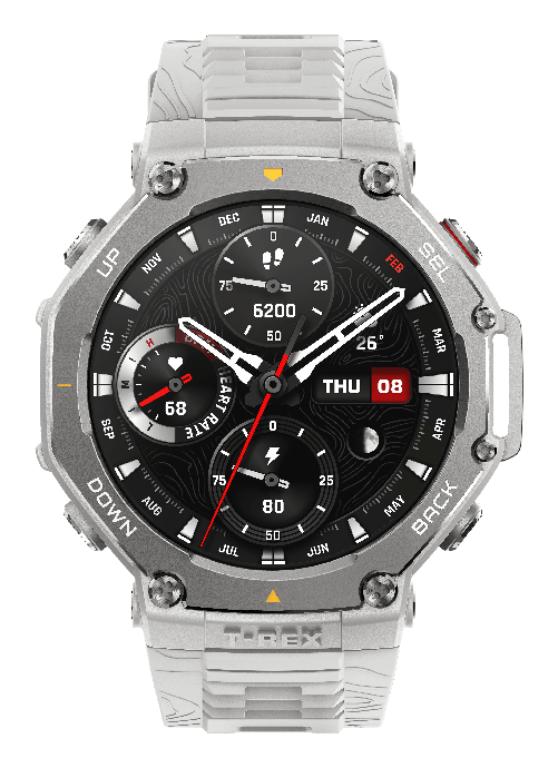 Amazfit T-Rex 3 3,81 cm (1.5") AMOLED Digitale 480 x 480 Pixel Touch screen Acciaio inox GPS (satellitare)