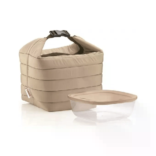 Guzzini Set Borsa Termica Piccola con Contenitore Salva Freschezza 1400cc. Argilla