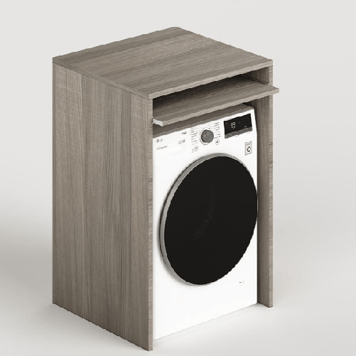 Pidema:Mobile bagno coprilavatrice in legno. Mobili lavanderia olmo con ripiano estraibile in offerta