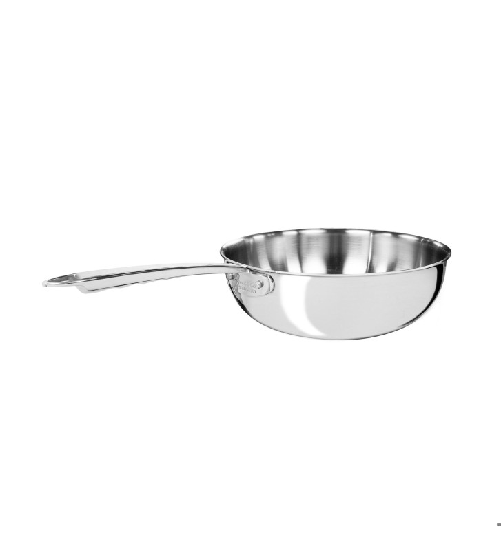 Pentole Agnelli 3 ply Aluinox 1907, wok mantecare cm 28