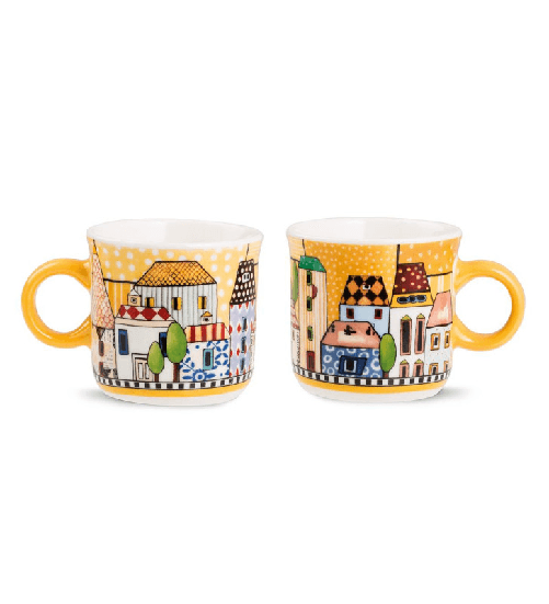 Egan Paese Mio, set 2 minimug gialli ml 90