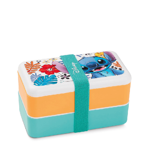 Egan Disney Stitch, Lunch box bianca cm 18×10