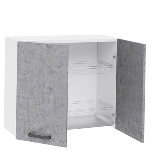 Pidema:Mobile cucina componibile cemento con sottolavello a 3 ante 120 cm, pensile e scolapiatti a prezzi economici