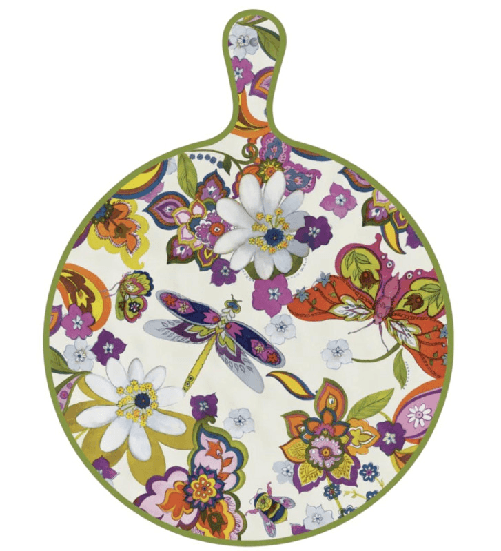 Baci Milano Amazzonia, tagliere grande tondo in melamina 32x42cm