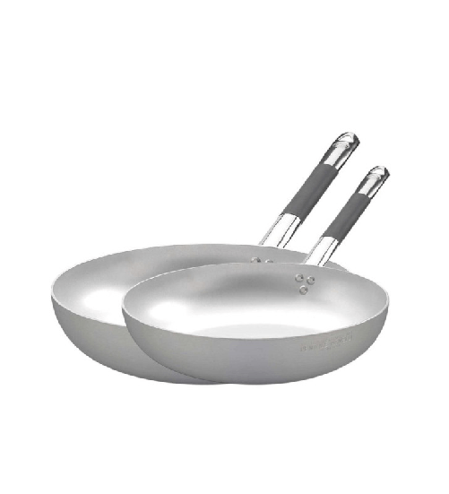 Pentole Agnelli, set 2 padelle cm 32 - 36 adatte ad induzione, alluminio 3 mm