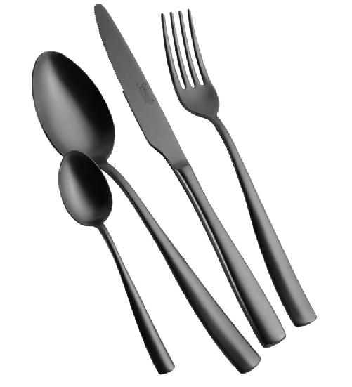 Salvinelli Time Ice canna di fucile, set 6 coltello tavola in acciaio 18/10, trattamento pvd
