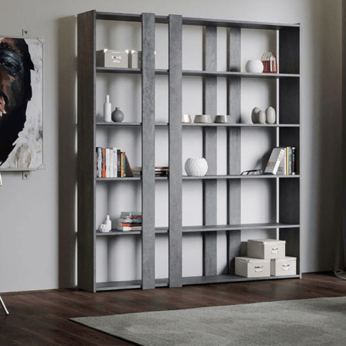 Pidema:Libreria a parete Kato adattabile in ogni ambiente, dall'ufficio al soggiorno. Librerie mobile per oggettistica e libri a prezzi economici Pide