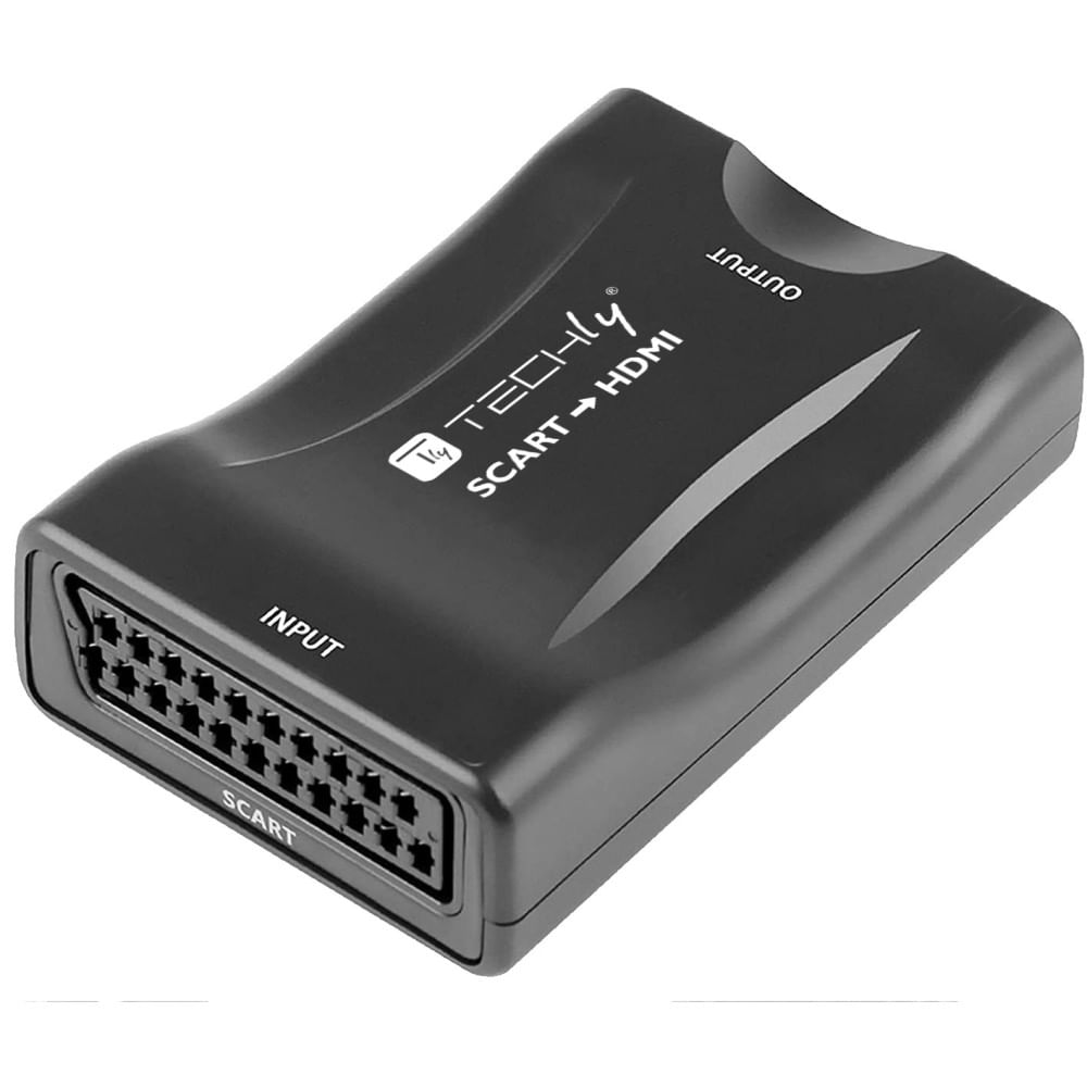 Techly 361926 Convertitore Compatto da Scart a HDMI Selezione 720p-1080p Techly IDATA SCART-HDMI3 convertitore video 1920 x 1080 Pixel