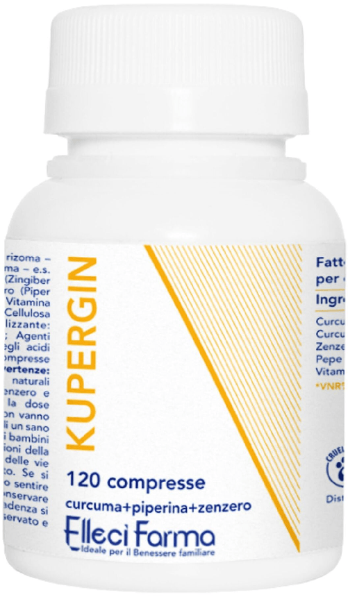Elleci Farma Kupergin Dimagrante Forte Veloce Donna Brucia Grassi Potenti Veloci Uomo Alto Dosaggio 1820mg 120 Compresse con Curcuma e Piperina Plus