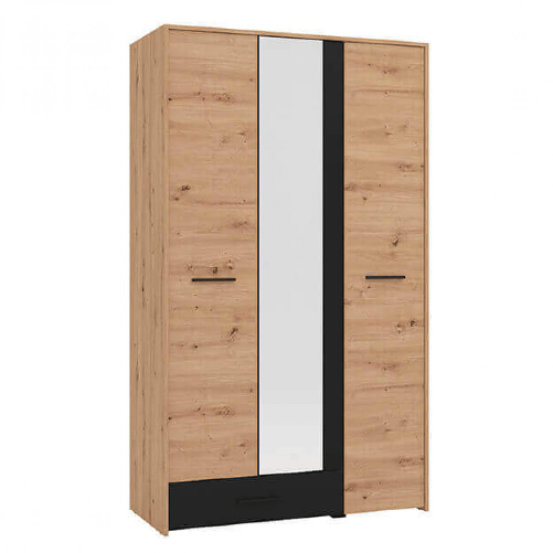 MILANI HOME CADDIE - armadio tre ante moderno minimal in legno