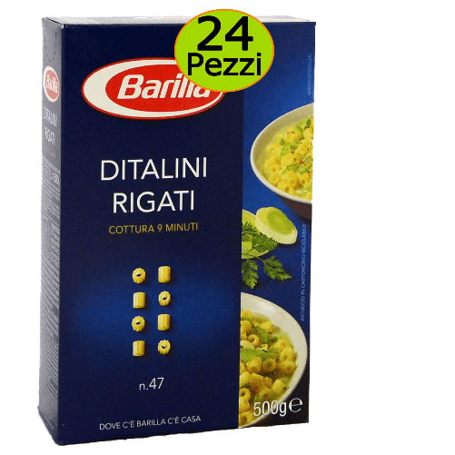 Barilla pasta ditalini rigati n 47 pezzi 24 grammi 500 cadauna