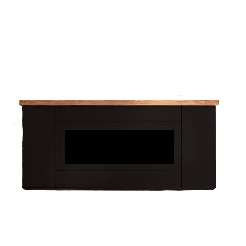 Sined Mobile Desio 108 Nero Mobile Camino Elettrico Zona Ingresso Sined Ispica Da 1500w Raffinato Ed Elegante Mobile Corpo e Ante Legno Nero Piano e B