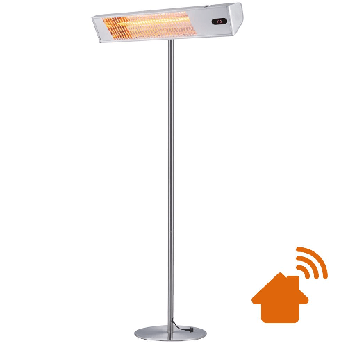Sined Caldo Ira Inox Palo Wifi Lampada Riscaldante Wifi Esterna Da 2000 Con Kit Completo Di Palo Grigio Riscaldamento da Esterno Onda Corta Ira e
