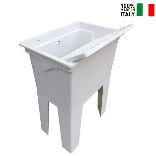 Monoblocco Mobile Lavatoio 60x42 Pilozzo da Esterno Acquaio in Resina