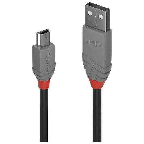 Lindy 36725 cavo USB 5 m USB 2.0 USB A Mini-USB B Nero Lindy 36725 cavo USB USB 2.0 5 m USB A Mini-USB B Nero