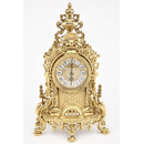 Orologio Barocco da Tavolo in Ottone Lucido Mensola Stile Francese