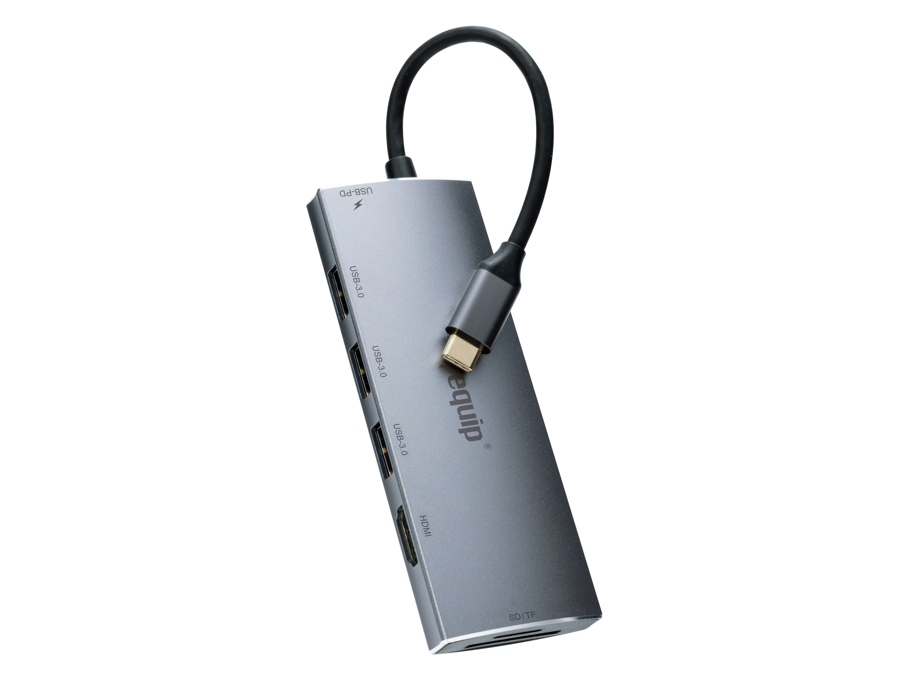 Equip 133482 hub di interfaccia USB 3.2 Gen 1 (3.1 Gen 1) Type-C 5000 Mbit/s Argento Equip Adattatore multifunzione USB-C 7 in 1, HDMI, USB 3.0, TF/MI