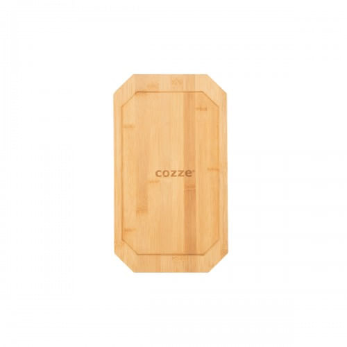 Piastra in Ghisa con Vassoio in Legno 33x16,5 Versatile per Carne e Pesce