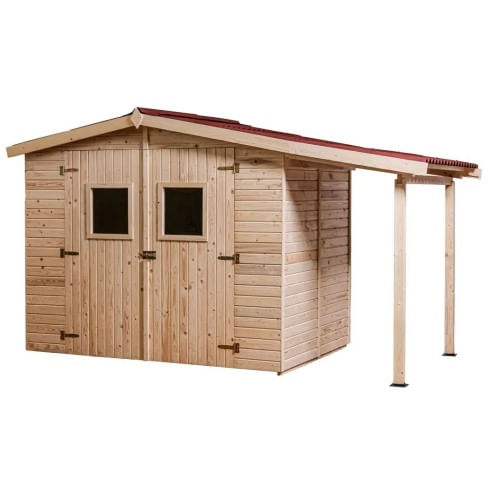 Casetta Legnaia 2.4x1.6 con Pavimento Interno in Legno Pannelli 16 mm Attrezzi