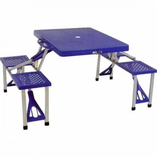 Set Pieghevole Pic nic in Alluminio Abs Tavolo con Panche Campeggio
