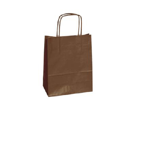 Mainetti Bags 25 shoppers carta kraft 18x8x24cm twisted marrone