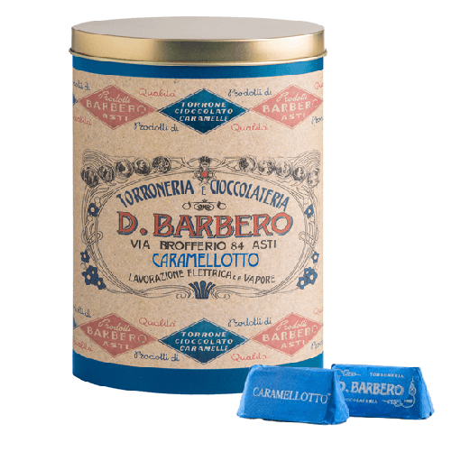 D. Barbero Gianduiotti gusto caramello salato scatola metallo Barbero-prodotto stagionale