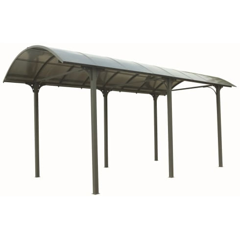 Carport in Alluminio 3.6x7.6 mt Policarbonato Posto Auto Tettoia Camper Furgoni