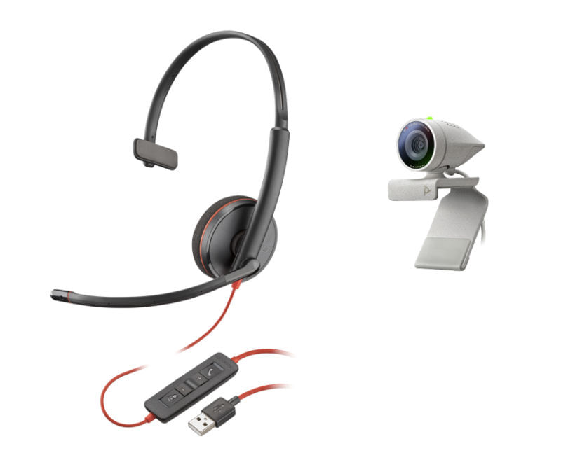 Poly Webcam Studio P5+Cuffia BW 3210-Poly
