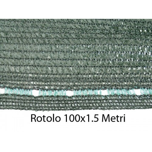 Telo Ombreggiante 1.5x100 Metri Quadri Verde Recinzione Copertura Rete Oscurante