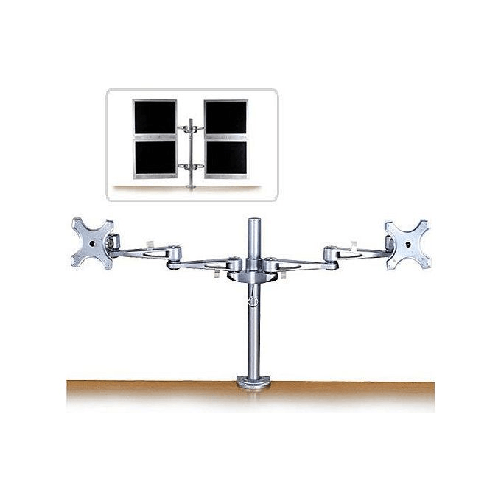 Lindy 40697 supporto da tavolo per Tv a schermo piatto Argento Scrivania Lindy 40697 Supporti a parete per TV Scrivania Argento