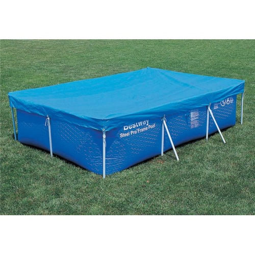Telo per Piscina Fuori Terra Rettangolare 259x170 con Elastico Drenante Pvc
